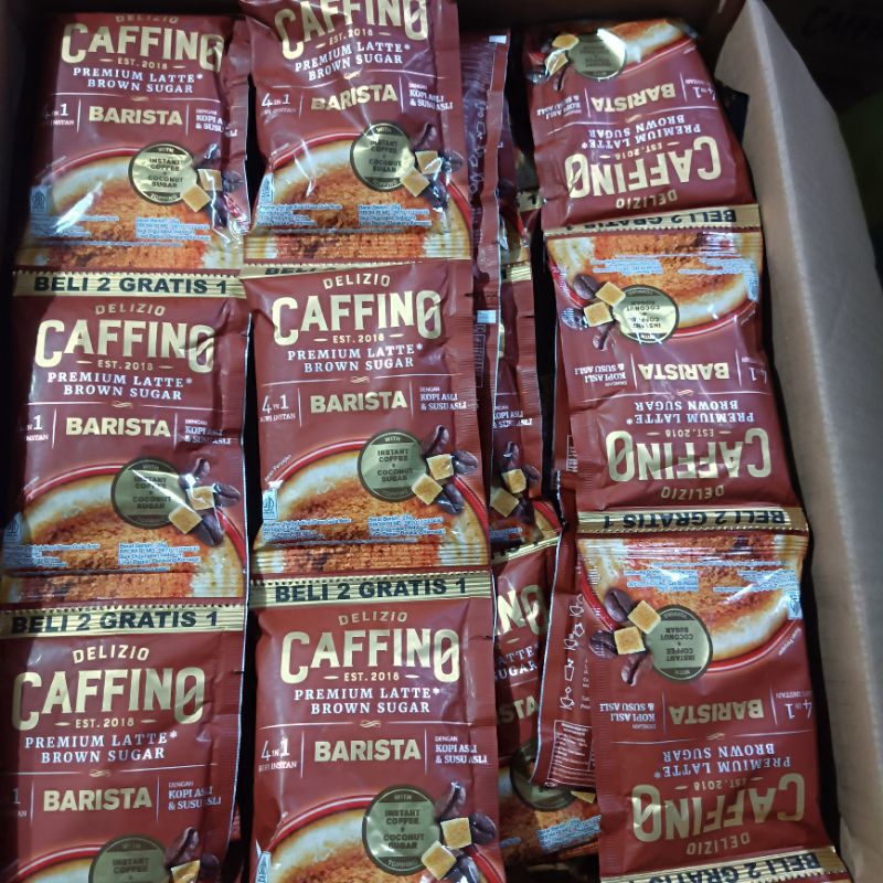 

Caffino barista brown sugar premium latte 25gr 1 karton isi 12 renteng