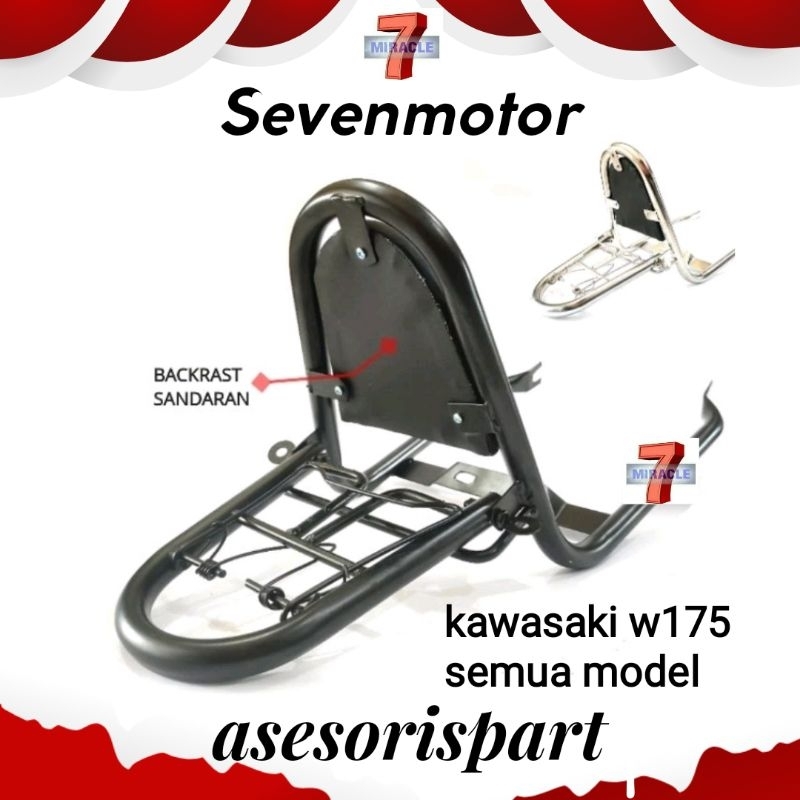 Sandaran Jok Kawasaki W175 Behel Belakang Motor W 175