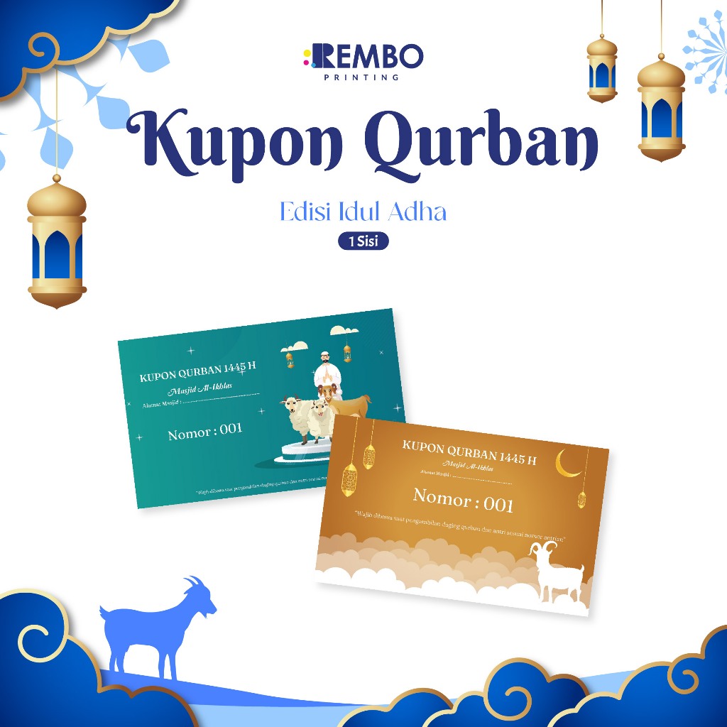 Cetak Kupon Qurban - Kupon Idul Adha - Kupon Pengambilan Daging Qurban