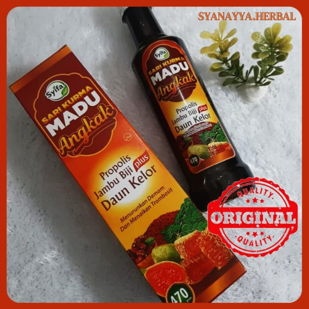 

Syifa Madu Sari Kurma Angkak Plus Propolis/Jambu Biji & Extrak Daun Kelor