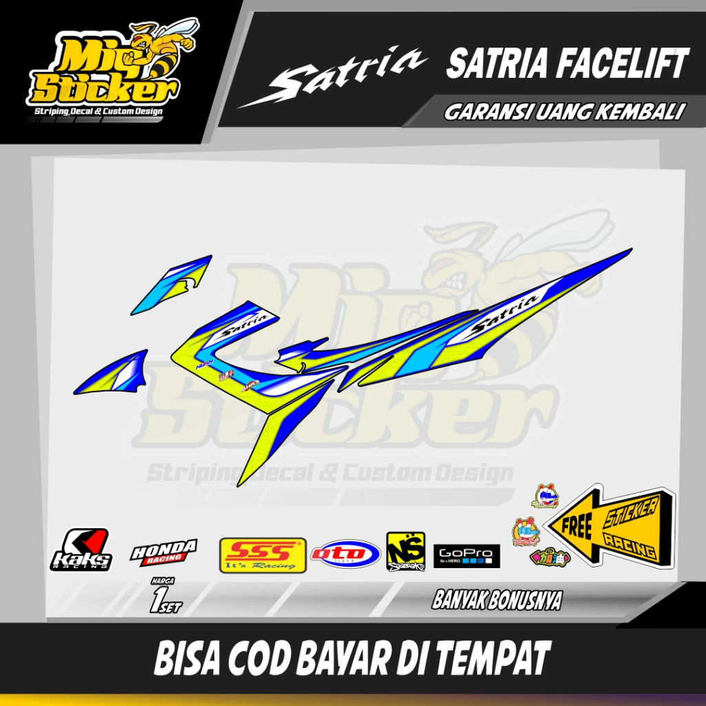Striping Satria Fu Facelift Variasi - Sticker Satria Fu Fl 2014 2015 Variasi Desain Terbaru