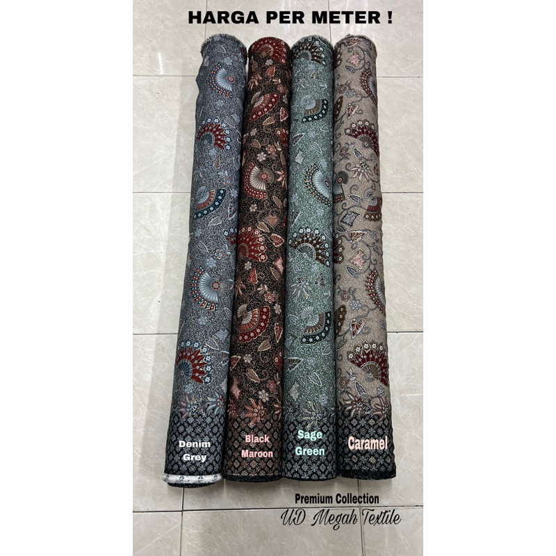 HARGA PER METER! (B389) KAIN BATIK HALUS FOIL GOLD PRIA WANITA (lb120) cck Baju pakaian atasan bawah