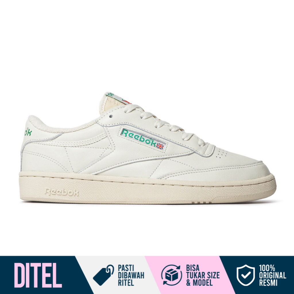 Reebok Club C 85 Vintage Chalk Paperwhite Glen Green
