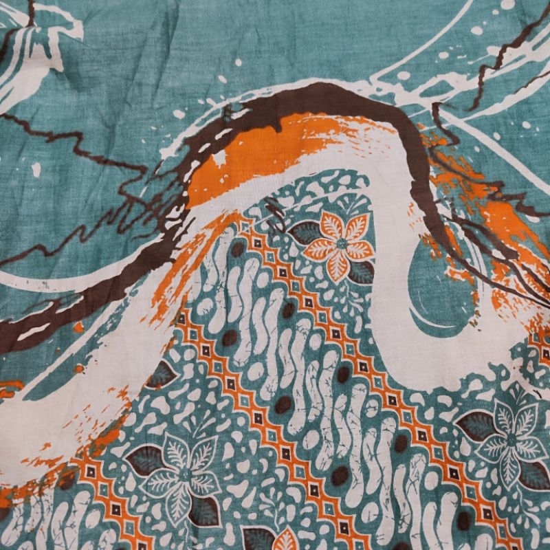 KAIN BATIK ABSTRAK HIJAU SAGE