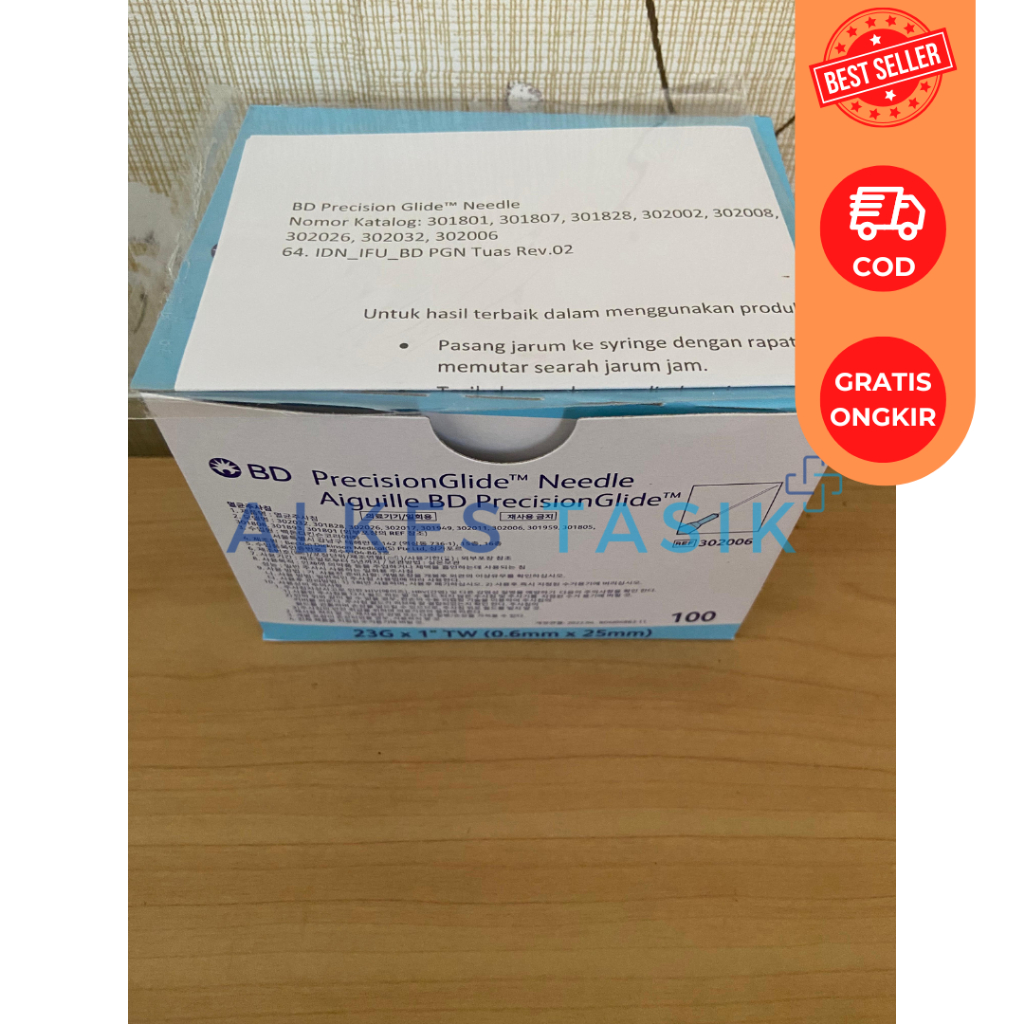 Needle BD 23G Jarum Suntik BD 23 G