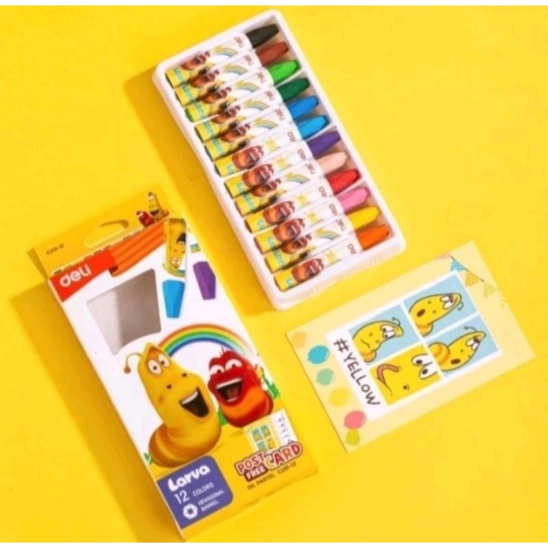 

Deli Larva Oil Pastel 12 Warna Hexagonal Warna Cerah &Terang EC201-12