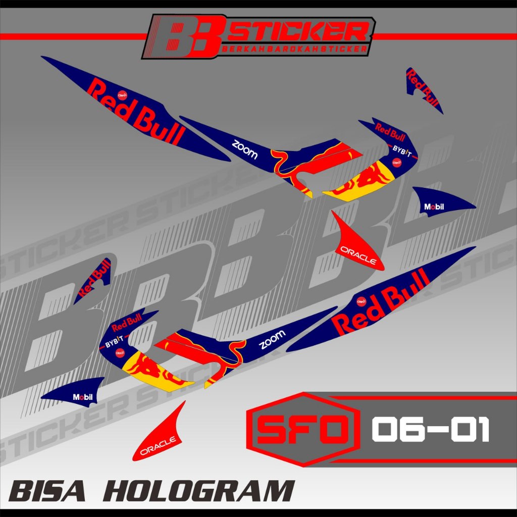 Striping Satria Fu Barong BISA HOLOGRAM Striping Satria Barong Fu Lama Redbull sfo 6
