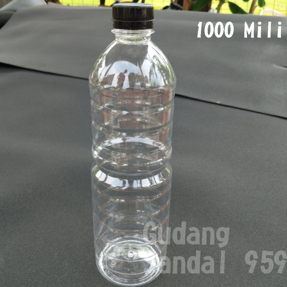 BOTOL BARU & BEKAS PLASTIK BENING ISI 1000 MILI / 1 LITER