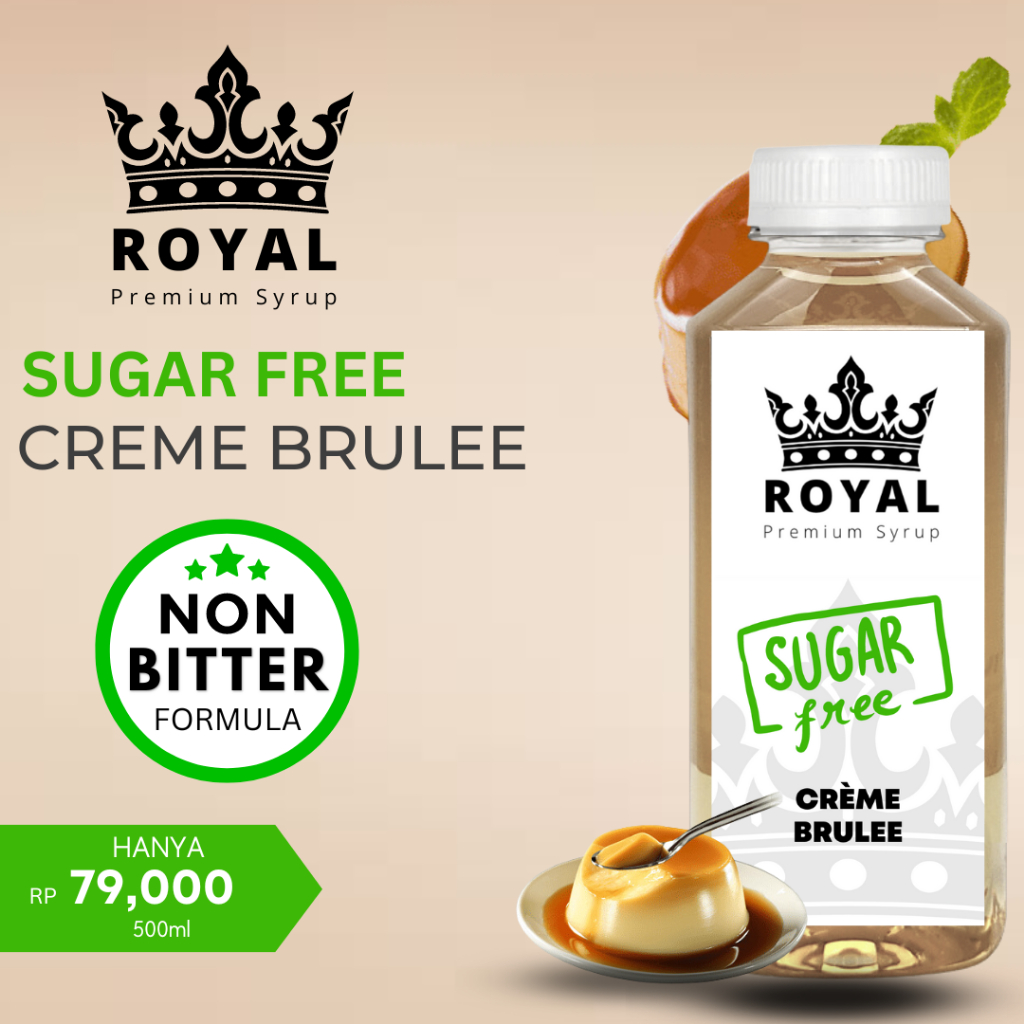 

ROYAL SUGAR FREE Creme Brulee Keto Syrup / Sirup Creme Brulee (500ml)