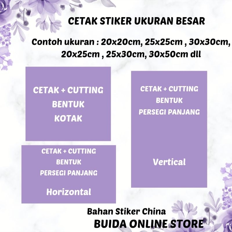 

stiker Cetak sticker label ukuran besar kotak persegi panjang dekorasi kemasan hampers parcel oleh-oleh dus box tas mika paperbag spunbond kaleng toples gaji umroh ulang tahun happy birthday wedding tasyakuran 20x20 25x25 20x25 cm ramadhan lebaran haji