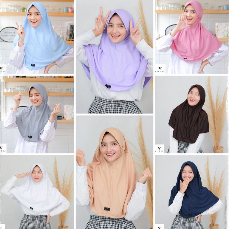 DMB177 Terbaru Hijab Instan Sekolah Ori Vilora