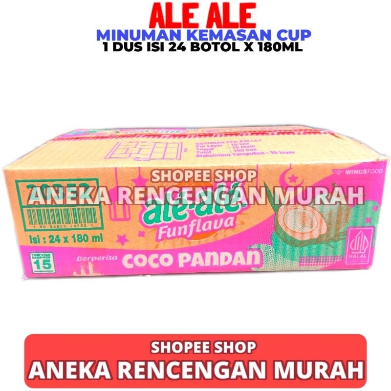 

Ale Ale Rasa Cocopandan 1 Dus 24 Cup 180ml