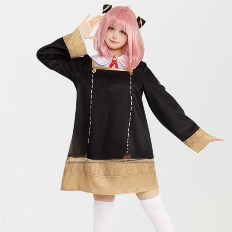【Rollenz】Ready Anya Forger Spy X Family Cosplay Costume Anime Uniform Eden School Kostum Anya Wig
