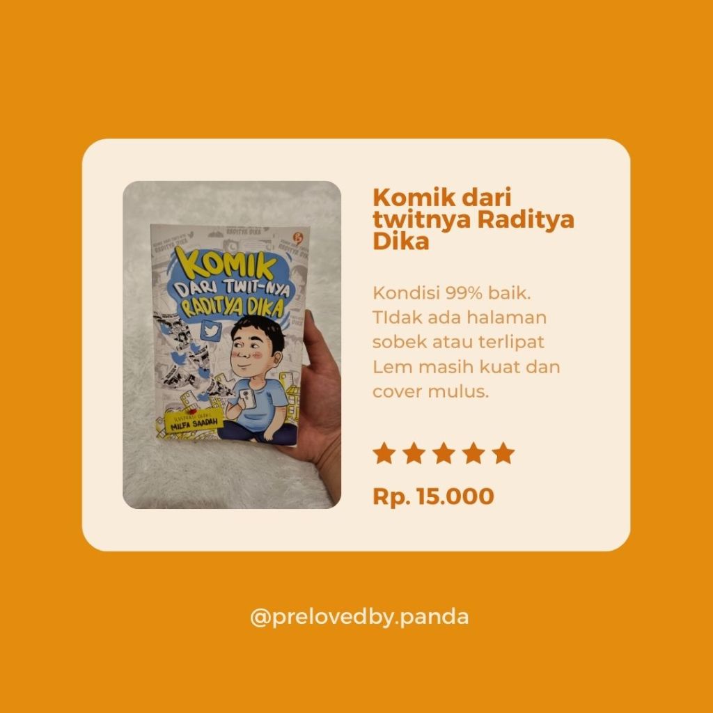 PRELOVED Komik dari twitnya raditya dika