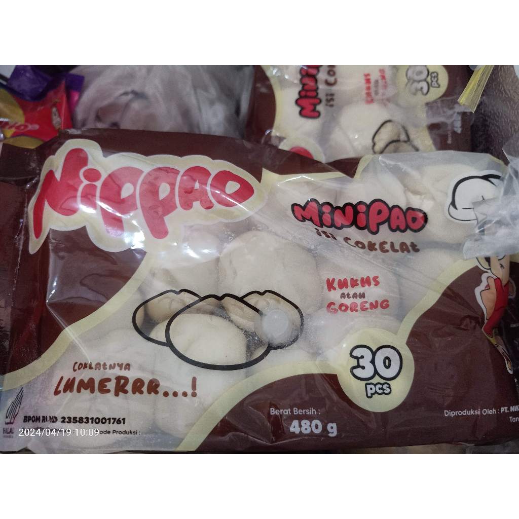 

NIPPAO MINIPAO isi 30pcs, RASA COKLAT LUMER, Bakpao Mini Siap Kukus, Bakpao Frozen