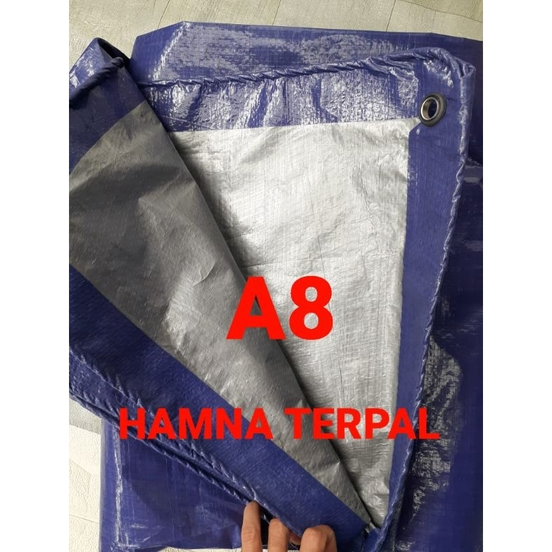 Terpal plastik A8 ukuran 4x4 4x5 4x6 meter / terpal jadi / terpal truck / terpal kolam / terpal padi