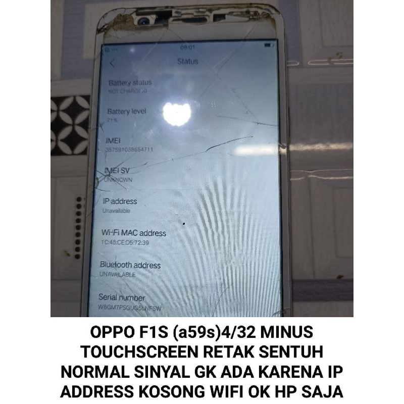 OPPO F1S MINUS 4G HILANG & RETAK NO.15