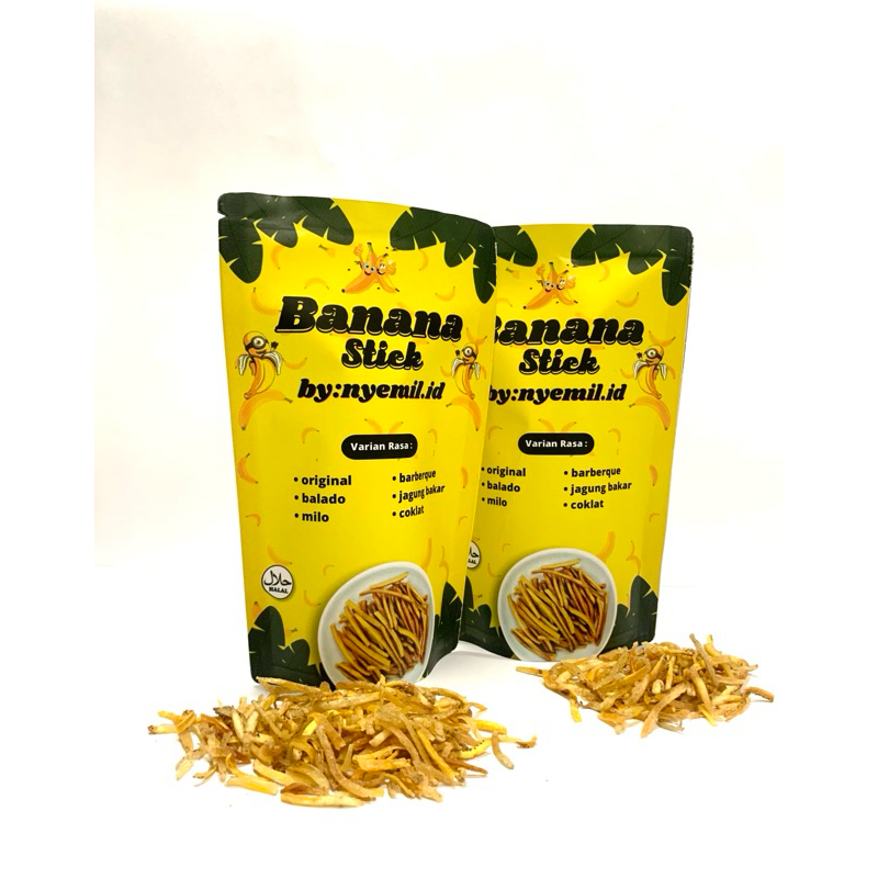 

banana stik kemasan 100gram renyah gurih