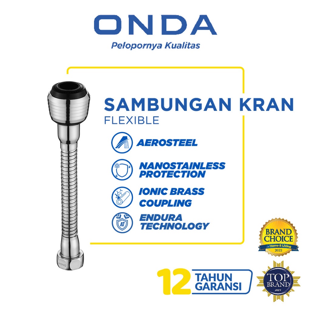 ONDA Sambungan Kran Fleksibel / Kepala Penyambung Kran Cuci Piring