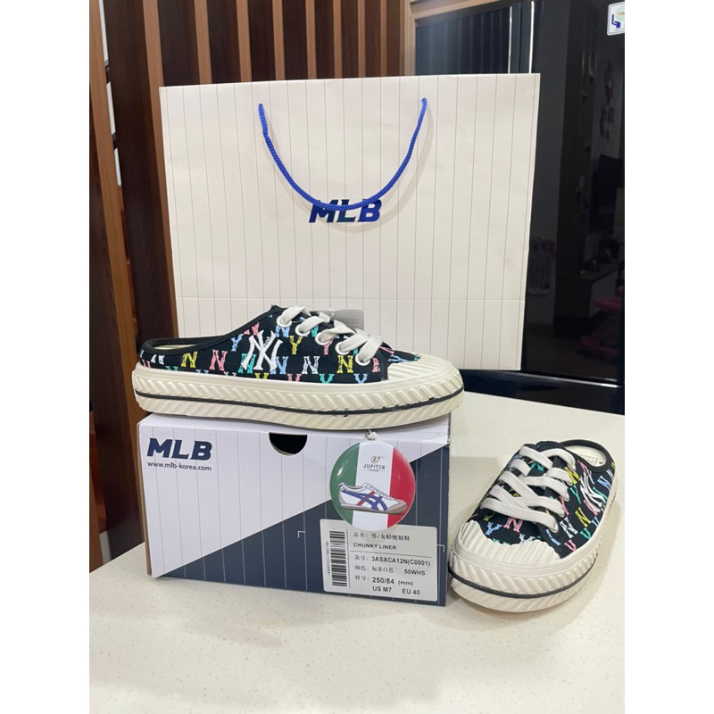 Sepatu MLB Playball Mule Monogram Rainbow /Slop