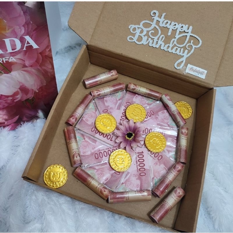 

Hampers Gift Box Bentuk Pizza Hadiah Ulang Tahun