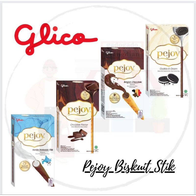 

[Kalimantan] GLICO PEJOY Biskuit Stik Chocolate - Belgian Chocolate - Cookies & Cream - Vanilla Hokkaido