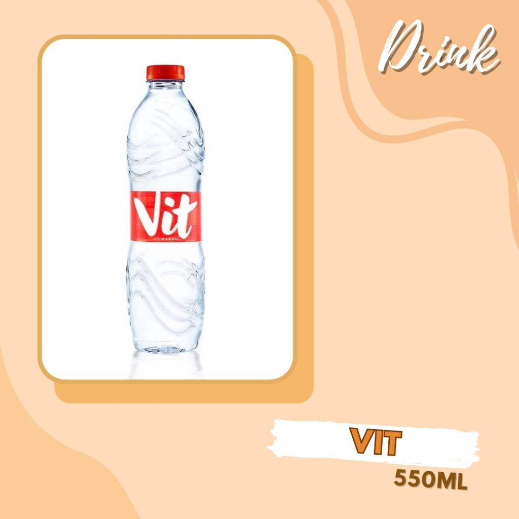 

DRINK | MINUMAN BOTOL | VIT | AIR MINUM DALAM KEMASAN AIR MINERAL | BOTOL PLASTIK PET | VIT 550ML