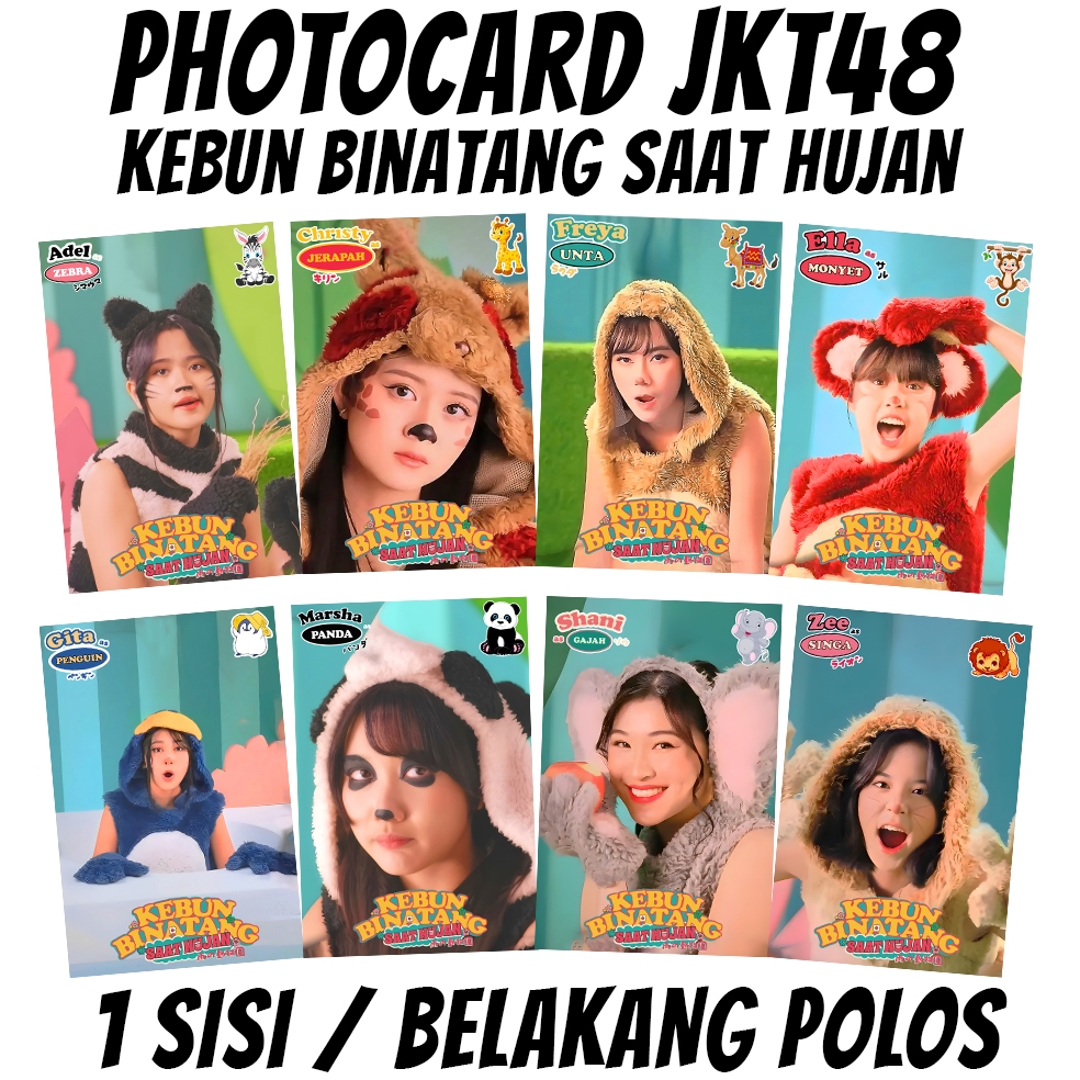 SUNOPY - Photocard JKT48 Kebun Binatang Saat Hujan Foto card JKT48 Photo card Freya Foto card Michie Random Unofficial Photo Card Kartu