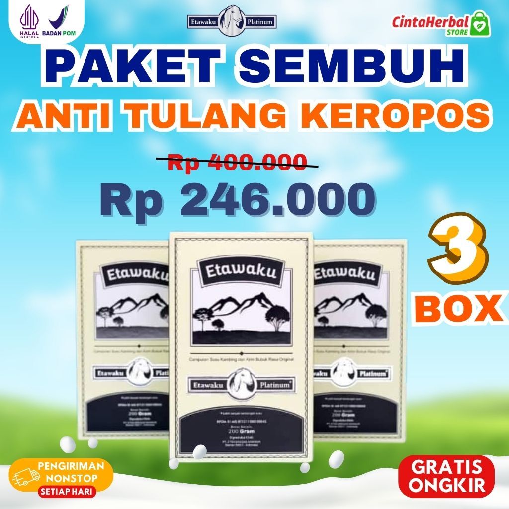 

Etawaku Platinum Susu Kambing Etawa Untuk Sesak Nafas dan Nyeri Sendi Official 3 Box