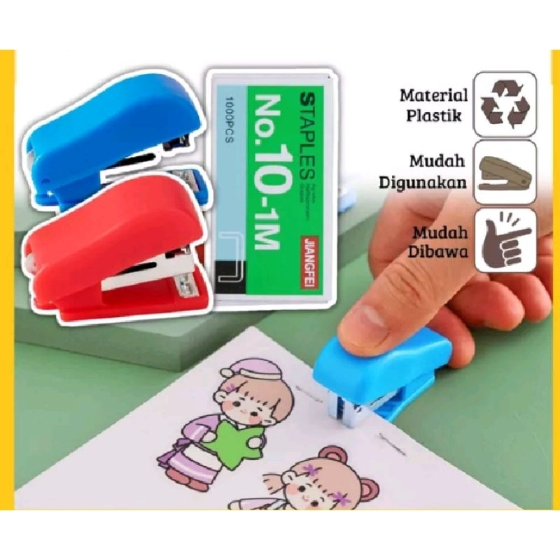 

Stapler Mini Lucu / Staples Mini Portable + Isi