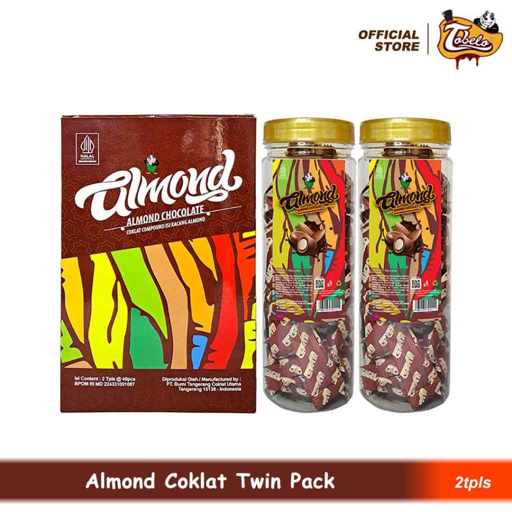 

Tobelo Coklat Almond Twin Pack isi 2 Toples