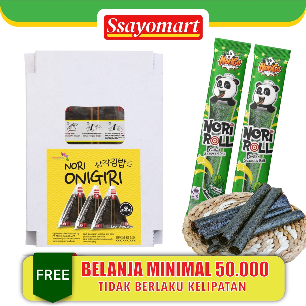 

NORI ONIGIRI | Nori Wrapper Khusus Bungkus Nori Triangle / Sushi Nori (ISI 100 Lembar)
