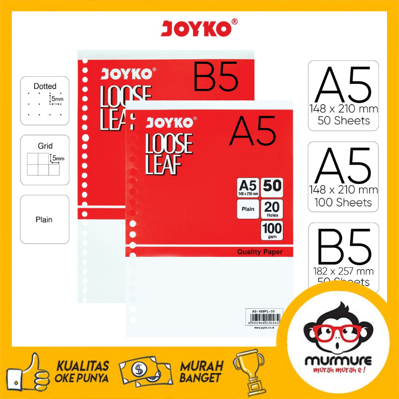 

MURMURE I LOOSE LEAF KERTAS ISI FILE BINDER JOYKO