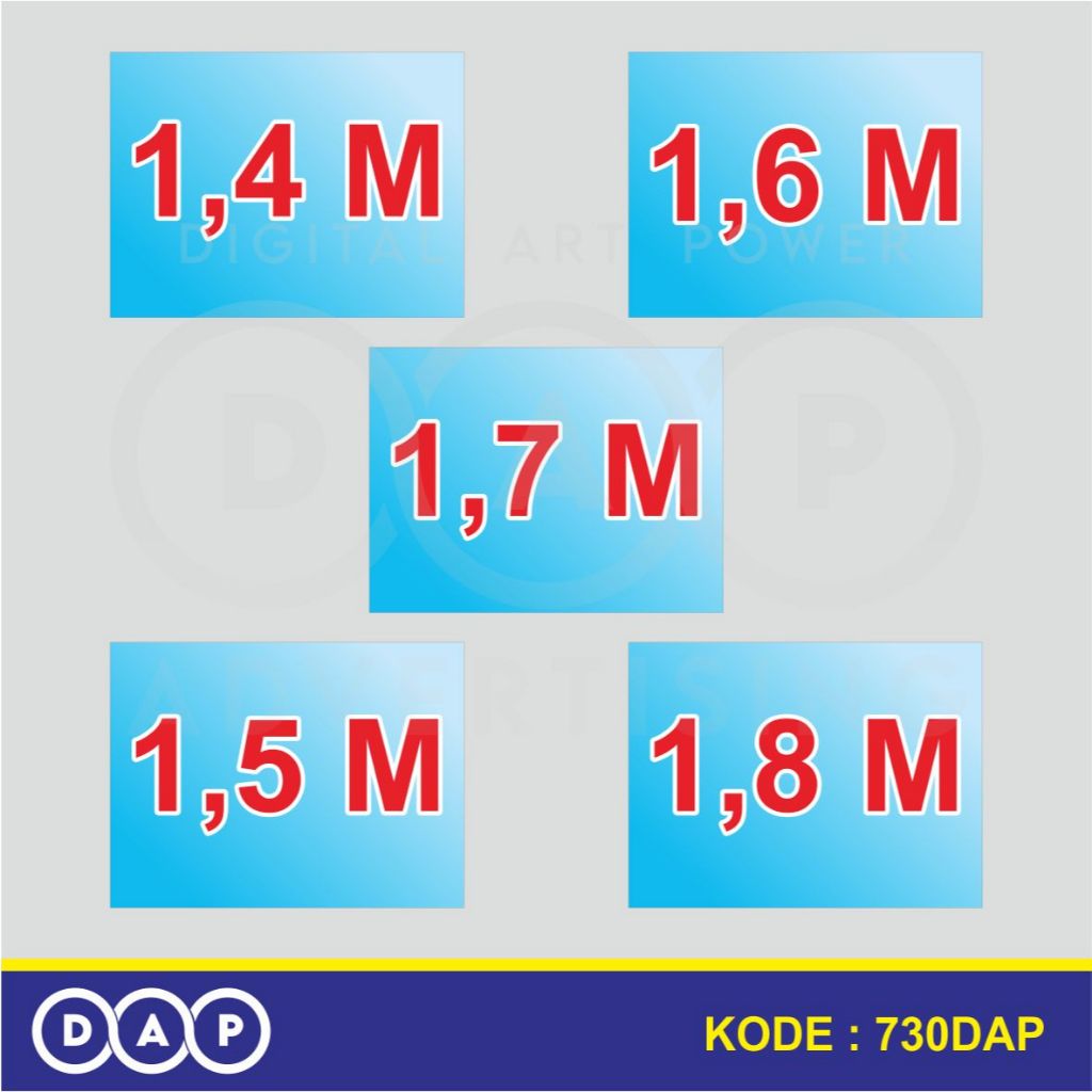 

730 - STIKER LABEL KETINGGIAN AIR KOLAM RENANG - 20 x 15 CM - VINYL - TERBAIK