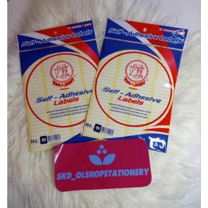 

Stiker label nama TOM & JERY No.99 ( 1pak isi 10 lembar )