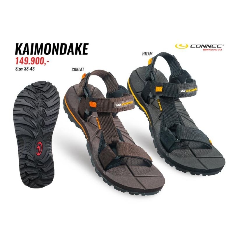 Sandal Gunung Connec Pria Model KAIMONDAKE Sendal Gunung Connec For Men