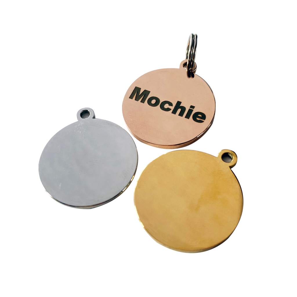 

Premium Custom Dog and Cat Name Tag – Hanging Round