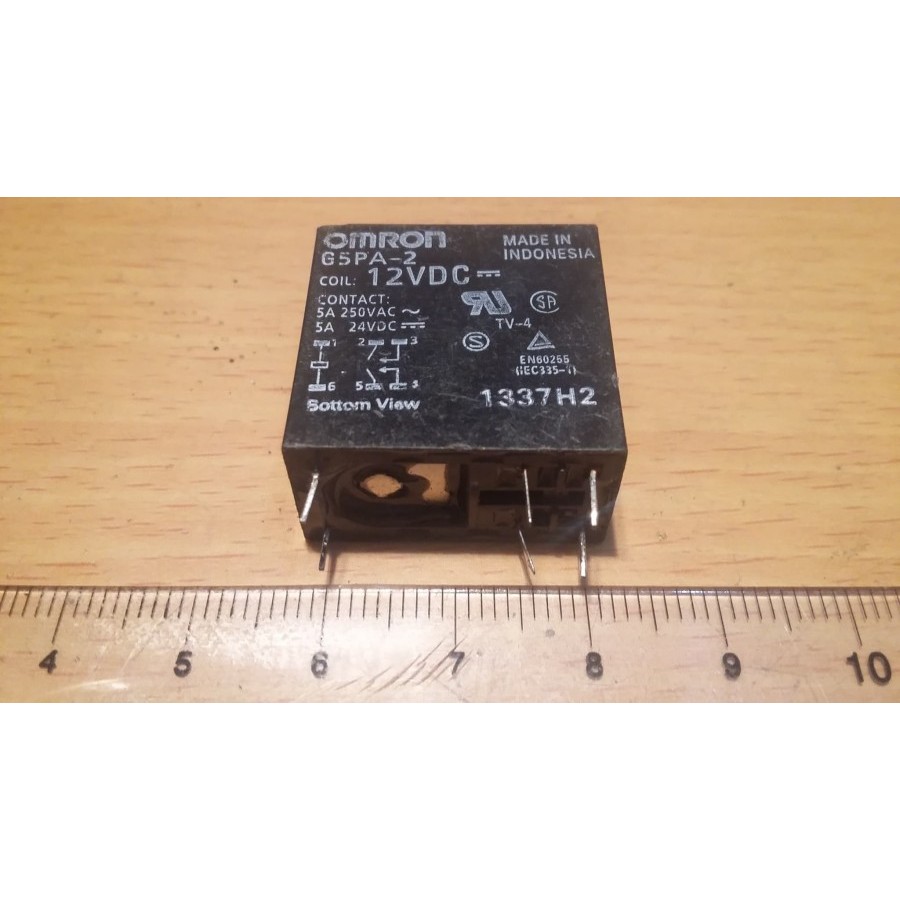 Relay 12 V 12V 5A 6 pin OMRON G5PA-2 12VDC terbaru