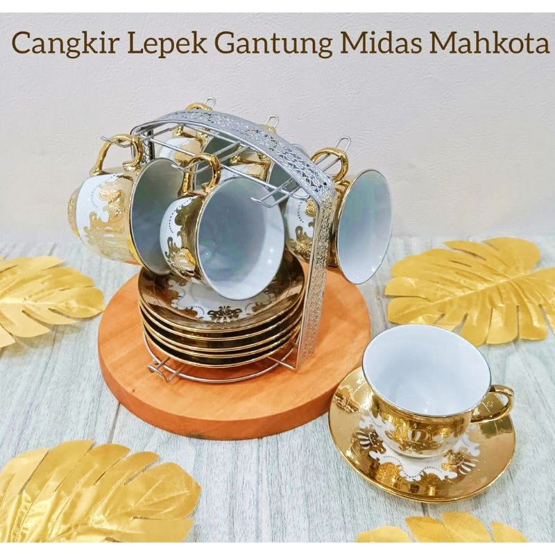 CANGKIR SET 13pc/CANGKIR TEH & KOPI /CANGKIR GANTUNG MIDAS