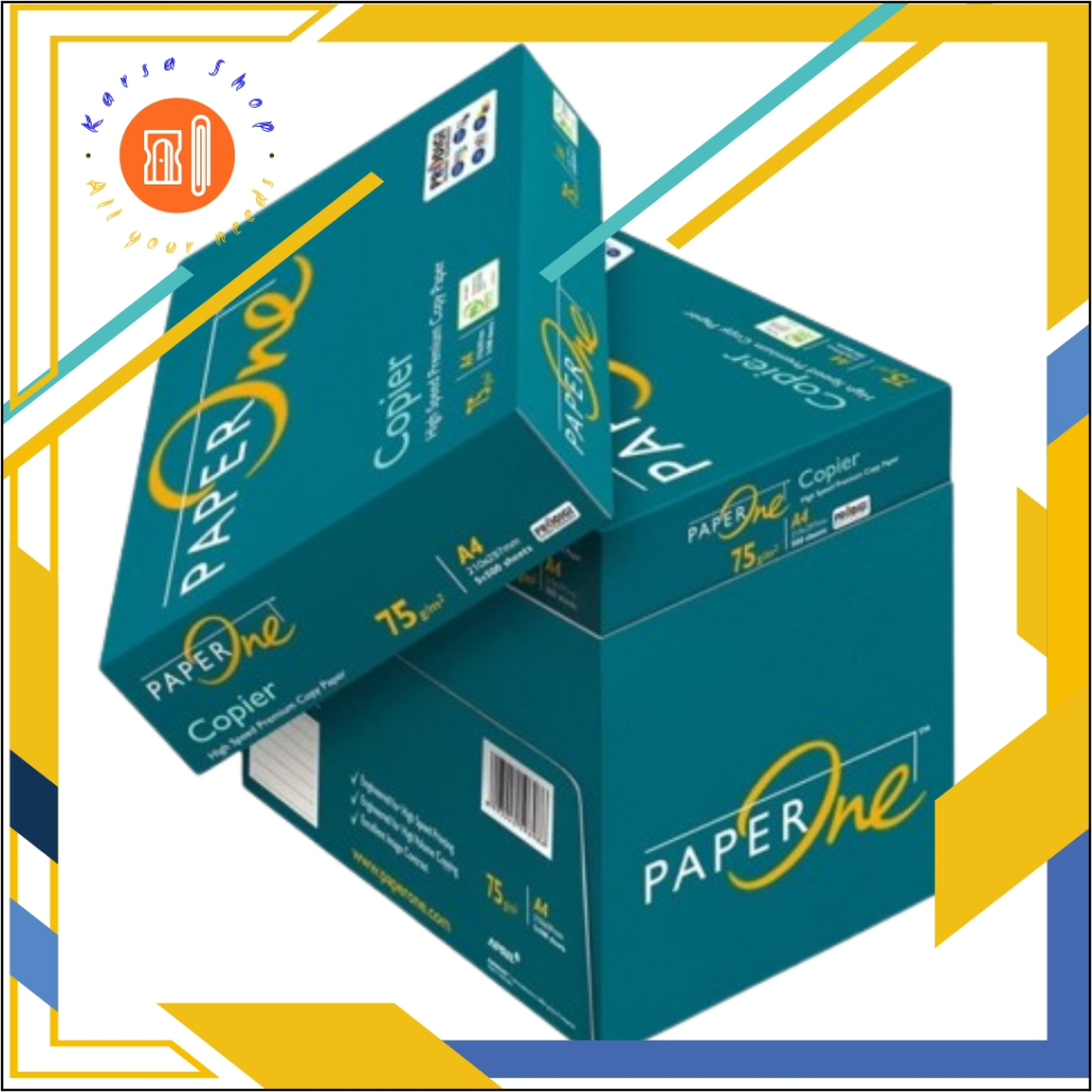 

PaperOne Kertas A4 75gr 1 Box/2500 lembar /Termurah