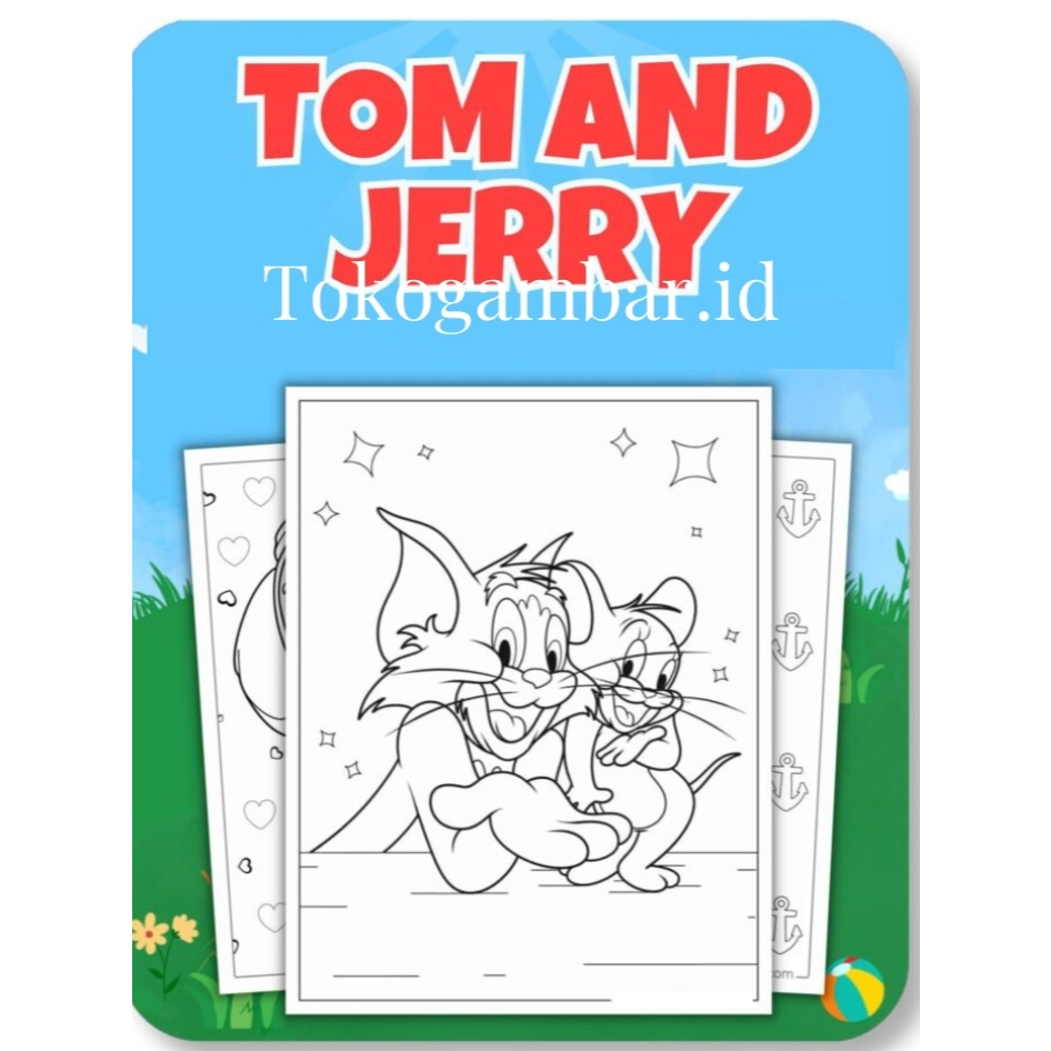 

ID021 Tom and Jerry Coloring Pages - Buku Mewarnai Anak TK SD