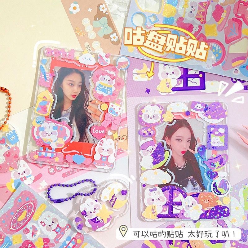 

DY PACK Sticker DIY Journal Hologram Glitter Stiker Dekorasi Aesthetic HN 31