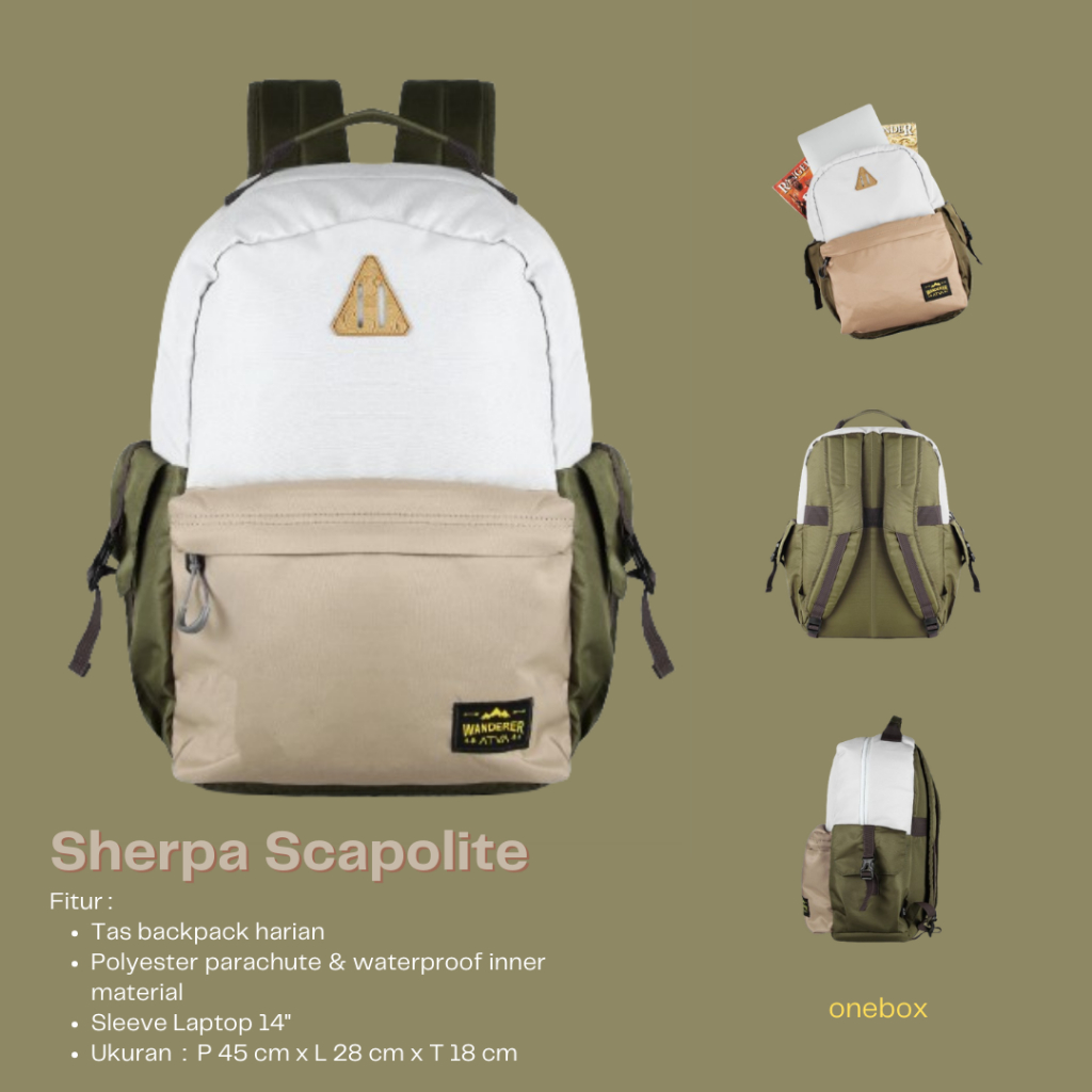 Ransel Sherpa Tas Ransel Harian Backpack Ringan dan Kuat Ransel Pria Wanita