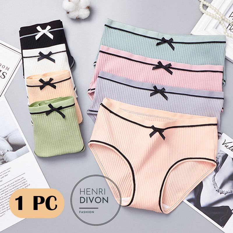 Underwear Wanita Polos Seamless Cd Seamless Katun Celana Dalam Gaya Korea Cd Polos Fashion