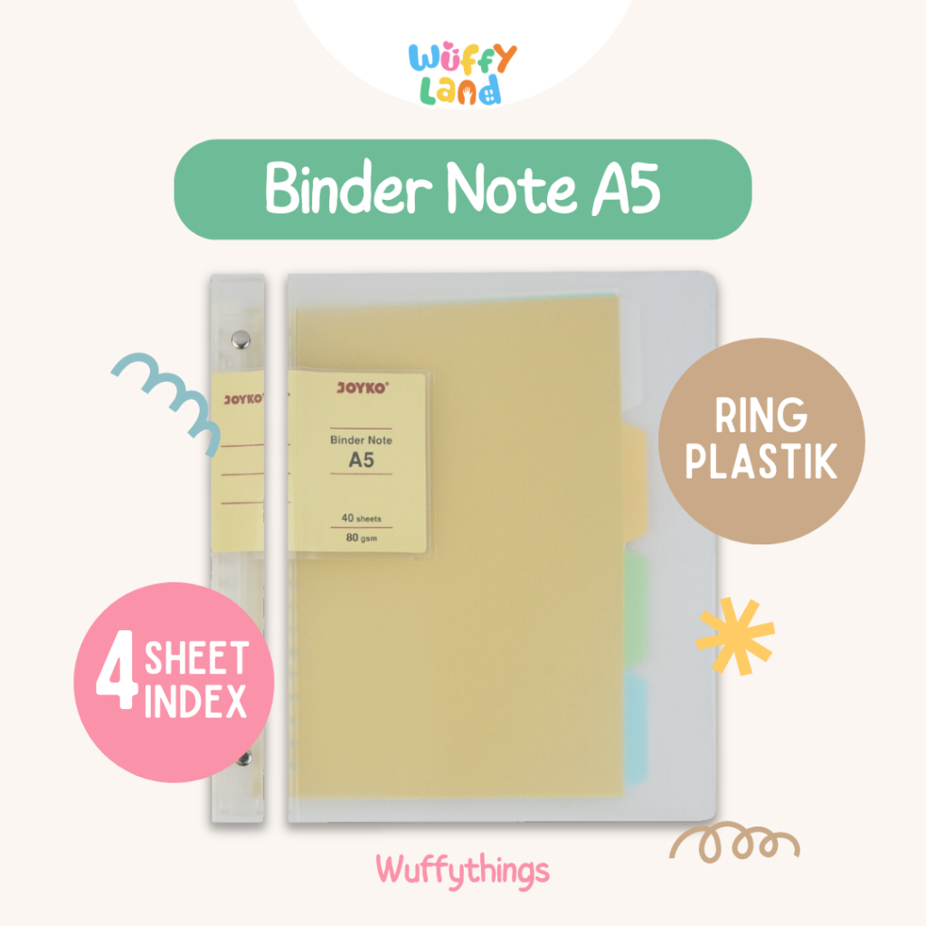 

Binder Note Cover Transparan Buku Tulis