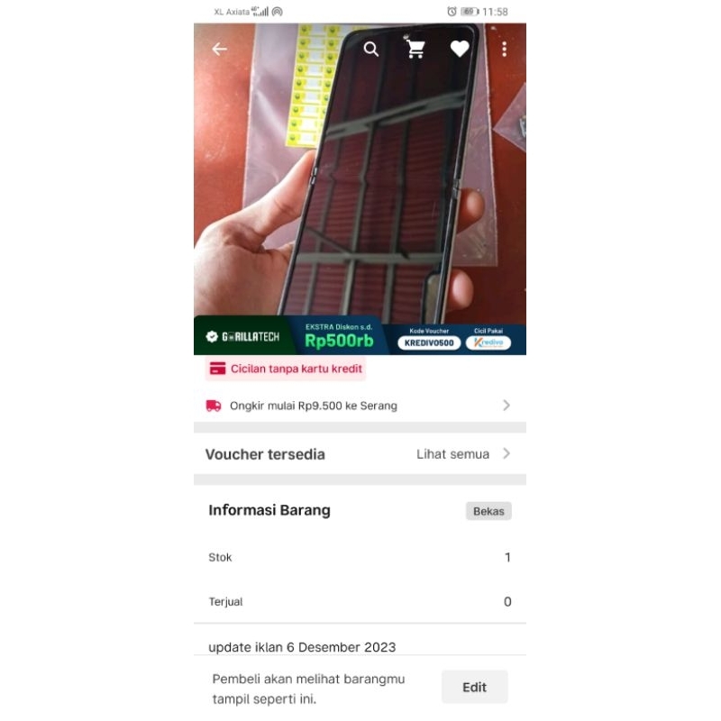 lcd Samsung flip 3 original copotan