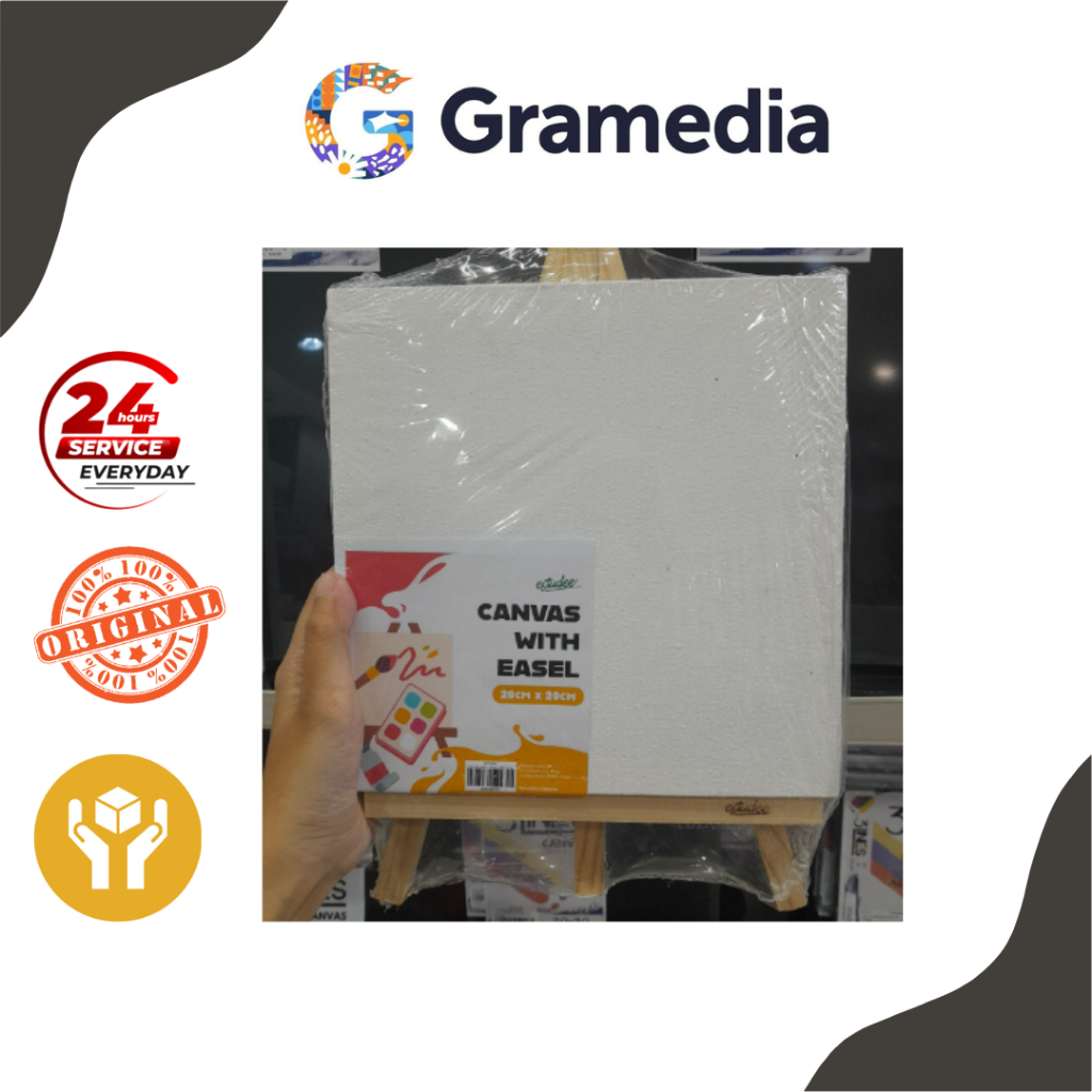 

Gramedia Mega - Estudee Canvas Lukis + Easel 20cm x 20cm