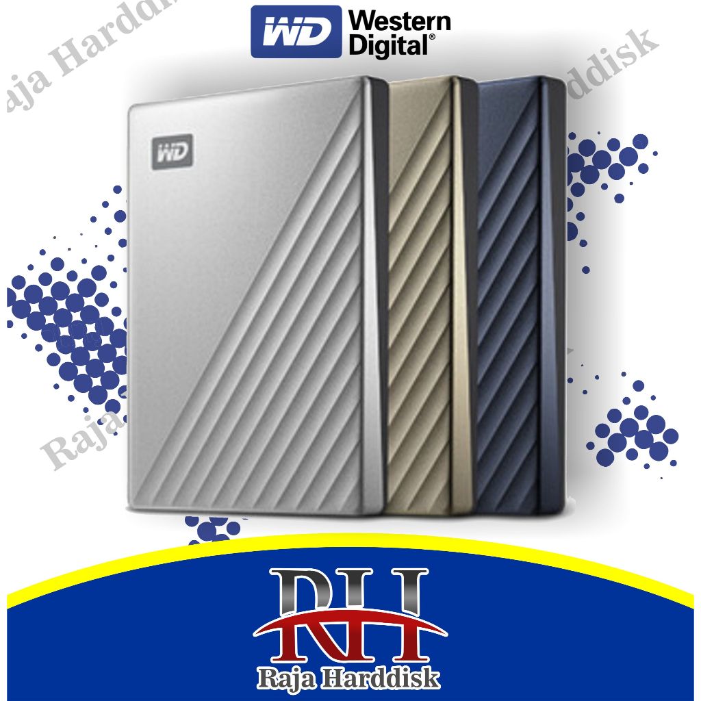 WD My Passport Ultra 2TB Blue USB-C 3.0 / HDD / Harddisk 2 TB Type C
