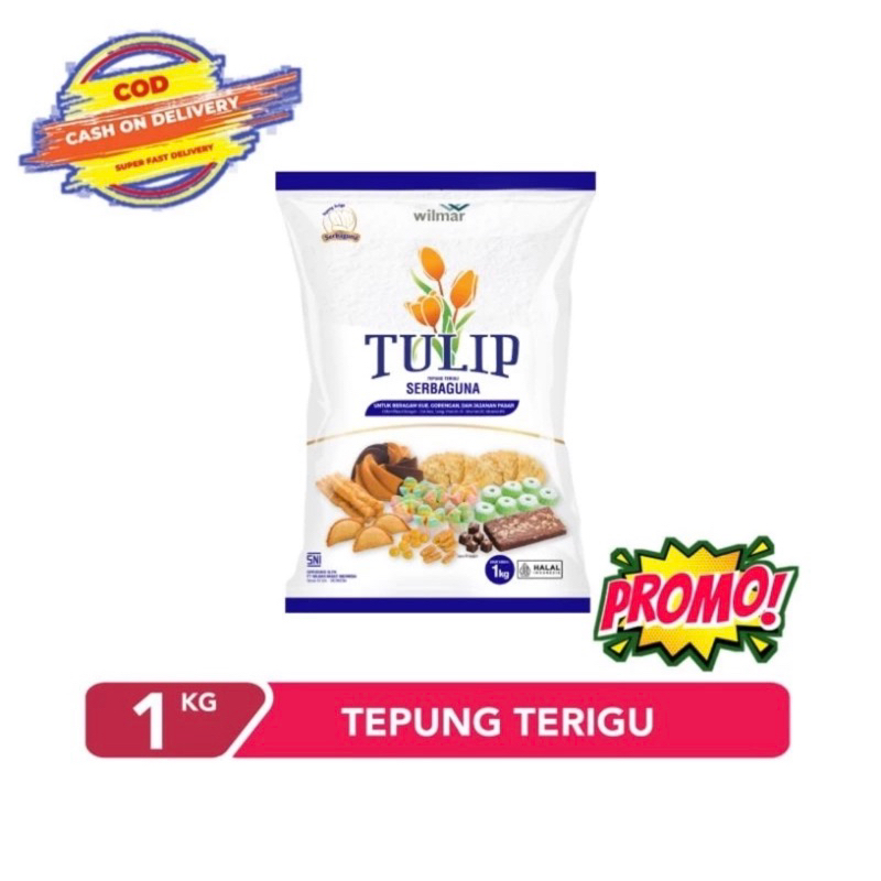 

tepung terigu tulip 1kg / 1karton isi 10pcs