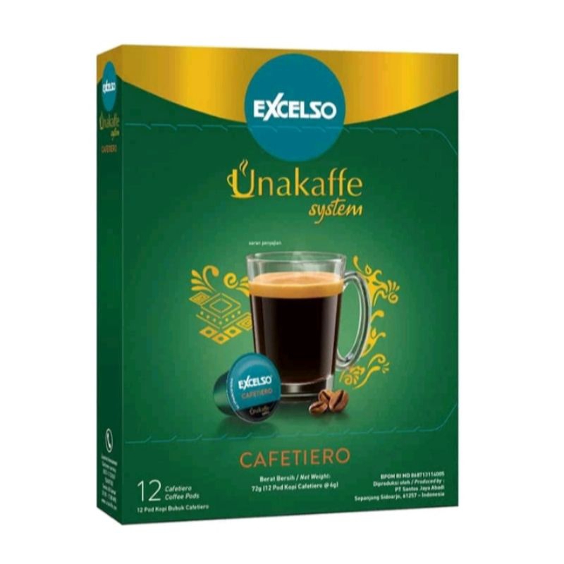 

Kopi Kapsul Excelso Unakaffe Cafetiero (12X6gr)